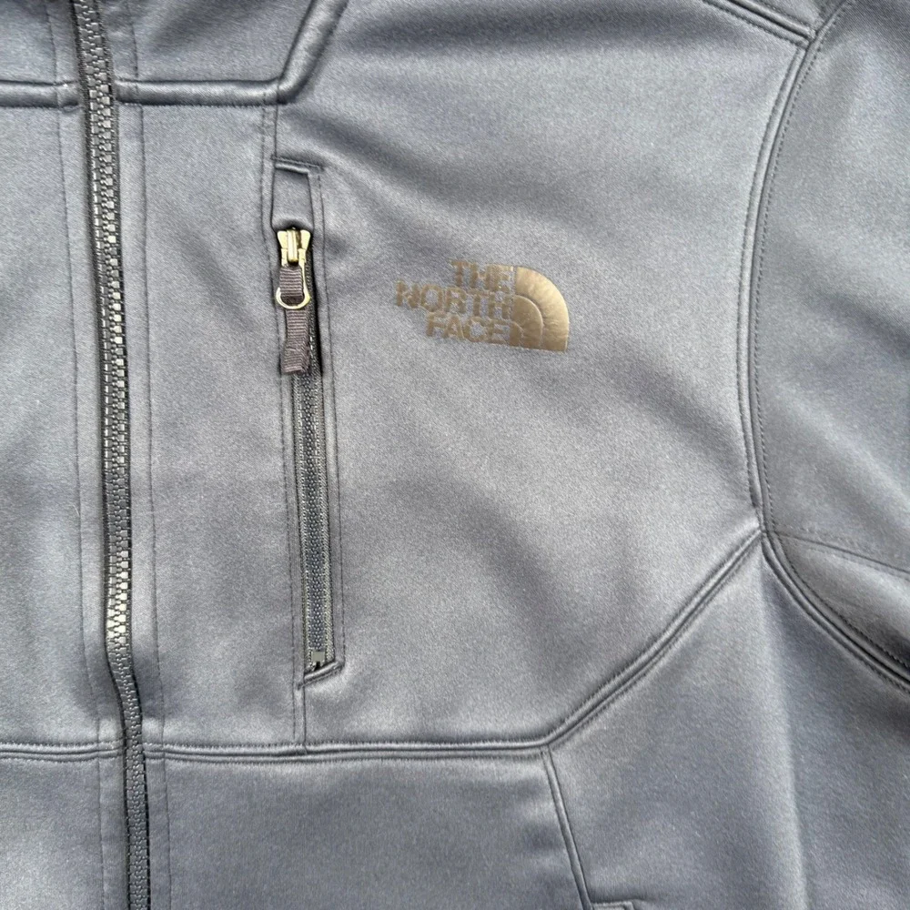 The North Face Jacket Large Navy Blue Windwall Full Zip Fleece Lined Outdoor Men